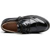 imageDADAWEN Womens Platform LaceUp Comfort Wingtips Square Toe Oxford Shoes BroguesBlack