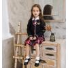 imageDADAWEN Girls Strap School Uniform Dress Shoe Mary Jane Flat ToddlerLittle KidBig KidBlackFlower