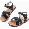 imageDADAWEN Girls Summer Water Sandals Strappy Comfort Soft Flat Sandal ToddlerLittle KidBlackda02