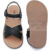 imageDADAWEN Girls Summer Water Sandals Strappy Comfort Soft Flat Sandal ToddlerLittle KidBlackda02