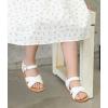 imageDADAWEN Girls Summer Water Sandals Strappy Comfort Soft Flat Sandal ToddlerLittle KidWhiteda02