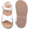 imageDADAWEN Girls Summer Water Sandals Strappy Comfort Soft Flat Sandal ToddlerLittle KidWhiteda02