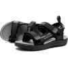 imageDADAWEN Kids Girls Boys Water Sandals Outdoor Hiking Adjustable Strap Sport SandalsBlack