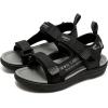 imageDADAWEN Kids Girls Boys Water Sandals Outdoor Hiking Adjustable Strap Sport SandalsBlack