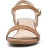 imageDADAWEN Womens Open Toe Ankle Strap Glitter Low Block Chunky Heels Sandals Party Dress Pumps ShoesBrown