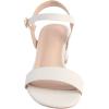 imageDADAWEN Womens Open Toe Ankle Strap Glitter Low Block Chunky Heels Sandals Party Dress Pumps ShoesWhite