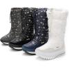 imageDADAWEN Womens Winter Waterproof Fur Lined Frosty Snow BootsBlack