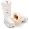 imageDADAWEN Womens Winter Waterproof Fur Lined Frosty Snow BootsWhite