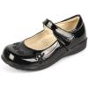 imageDADAWEN Girls Strap School Uniform Dress Shoe Mary Jane Flat ToddlerLittle KidBig KidBlackFlower