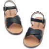 imageDADAWEN Girls Summer Water Sandals Strappy Comfort Soft Flat Sandal ToddlerLittle KidBlackda02
