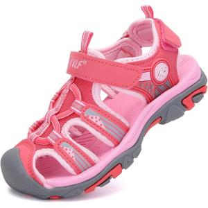 imageDADAWEN Boys Girls Outdoor Athletic Strap Breathable ClosedToe Water Sandals ToddlerLittle KidBig Kid