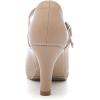 imageDADAWEN Womens Round Toe Platform MidHeel Mary Jane Shoes Office Work Bridal Wedding Party Dress Pump ShoesNude