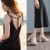 imageDADAWEN Platform Heels for Women High Block Chunky Open Toe Ankle Strap Heeled Sandals Wedding Party Evening Prom Dance Dress Pump Sandals ShoesSilver