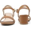 imageDADAWEN Womens Open Toe Ankle Strap Glitter Low Block Chunky Heels Sandals Dress Pumps ShoesBrown