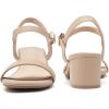 imageDADAWEN Womens Open Toe Ankle Strap Glitter Low Block Chunky Heels Sandals Dress Pumps ShoesNude