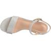 imageDADAWEN Womens Open Toe Ankle Strap Glitter Low Block Chunky Heels Sandals Dress Pumps ShoesSilver