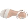 imageDADAWEN Womens Open Toe Ankle Strap Glitter Low Block Chunky Heels Sandals Dress Pumps ShoesWhite