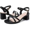 imageDADAWEN Womens Open Toe Ankle Strap Low Block Chunky Heels Sandals Party Wedding Dress Pumps ShoesBlackSynthetic Leather