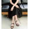 imageDADAWEN Womens Open Toe Ankle Strap Low Block Chunky Heels Sandals Party Wedding Dress Pumps ShoesBlackSynthetic Leather