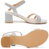 imageDADAWEN Womens Open Toe Ankle Strap Low Block Chunky Heels Sandals Party Wedding Dress Pumps ShoesSilver