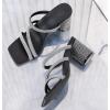 imageDADAWEN Womens Rhinestone Heeled Sandals Square Toe Strappy Chunky Block Heels for Women Comfortable Wedding Party Dress Pumps ShoesBlack