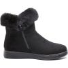 imageDADAWEN Womens Snow Boots Fur Lined Warm Ankle Booties Side Ziper Outdoor Comfortable Winter Shoes for Women Black US Size 8