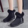 imageDADAWEN Womens Snow Boots Fur Lined Warm Ankle Booties Side Ziper Outdoor Comfortable Winter Shoes for Women Black US Size 8