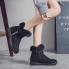 imageDADAWEN Womens Snow Boots Fur Lined Warm Ankle Booties Side Ziper Outdoor Comfortable Winter Shoes for Women Black US Size 8