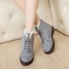 imageDADAWEN Womens Suede Waterproof Lace Up Winter High Top Snow BootsGrey