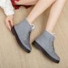 imageDADAWEN Womens Suede Waterproof Lace Up Winter High Top Snow BootsGrey
