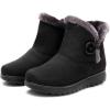 imageDADAWEN Womens Winter Warm Fur Lined Snow Boots Side Zipper Ankle Boots Outdoor Booties Comfortable Boots for WomenBlack 02