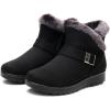 imageDADAWEN Womens Winter Warm Fur Lined Snow Boots Side Zipper Ankle Boots Outdoor Booties Comfortable Boots for WomenBlack 03