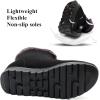 imageDADAWEN Womens Winter Warm Fur Lined Snow Boots Side Zipper Ankle Boots Outdoor Booties Comfortable Boots for WomenBlack