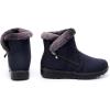 imageDADAWEN Womens Winter Warm Fur Lined Snow Boots Side Zipper Ankle Boots Outdoor Booties Comfortable Boots for WomenBlue