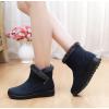 imageDADAWEN Womens Winter Warm Fur Lined Snow Boots Side Zipper Ankle Boots Outdoor Booties Comfortable Boots for WomenBlue