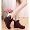 imageDADAWEN Womens Winter Warm Fur Lined Snow Boots Side Zipper Ankle Boots Outdoor Booties Comfortable Boots for WomenBrown