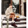 imageDADAWEN Womens Winter Warm Fur Lined Snow Boots Side Zipper Ankle Boots Outdoor Booties Comfortable Boots for WomenBrown