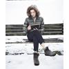 imageDADAWEN Womens Winter Warm Fur Lined Snow Boots Side Zipper Ankle Boots Outdoor Booties Comfortable Boots for WomenGrey