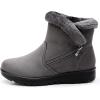 imageDADAWEN Womens Winter Warm Fur Lined Snow Boots Side Zipper Ankle Boots Outdoor Booties Comfortable Boots for WomenGrey