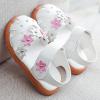 imageDADAWEN Girls ClosedToe Summer Solid Flower Outdoor Sport Casual SandalsToddlerLittle Kid