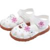 imageDADAWEN Girls ClosedToe Summer Solid Flower Outdoor Sport Casual SandalsToddlerLittle Kid