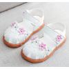 imageDADAWEN Girls ClosedToe Summer Solid Flower Outdoor Sport Casual SandalsToddlerLittle Kid
