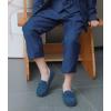 imageDADAWEN Toddler Little Kid Boys Girls Soft Suede Leather Slip On Loafer Flats Dress Shoes Casual Boat Shoes Wedding Church School Oxford Shoes LoafersBlue