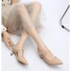 imageDADAWEN Womens Strappy Open Toe Rhinestone Low Block Chunky Heels Sandals Ankle Buckle Heeled Sandals Wedding Party Dress Pumps Shoes02nude
