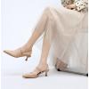 imageDADAWEN Womens Strappy Open Toe Rhinestone Low Block Chunky Heels Sandals Ankle Buckle Heeled Sandals Wedding Party Dress Pumps Shoes02nude
