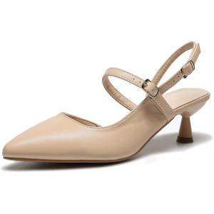 imageDADAWEN Womens Strappy Open Toe Rhinestone Low Block Chunky Heels Sandals Ankle Buckle Heeled Sandals Wedding Party Dress Pumps Shoes02nude