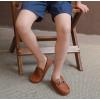 imageDADAWEN Toddler Little Kid Boys Girls Soft Leather Loafer Casual Moccasin Flats Dress Shoes Penny Slip On Boat Shoes School Wedding Church LoafersBrown