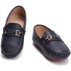 imageDADAWEN Toddler Little Kid Boys Girls Soft Leather Loafer Casual Moccasin Flats Dress Shoes Penny Slip On Boat Shoes School Wedding Church LoafersBlue