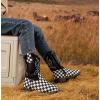 imageDADAWEN Boys Girls Cowboy Boots Embroidery Glitter Mid Calf Square Toe Kids Western Cowgirl Boots Riding Shoes ToddlerLittle KidBig KidBlack