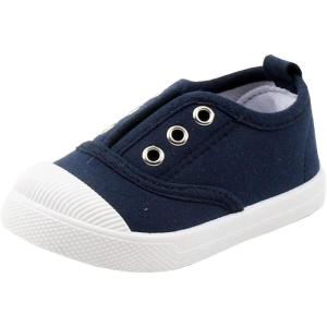 imageDADAWEN Boys Girls Candy Color Canvas SlipOn Lightweight Sneakers Cute Casual Running ShoesNavy